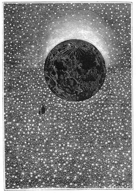 Contemplando el firmamento constelado, sobre el cual la ancha pantalla de la Luna dibujaba un enorme agujero negro.