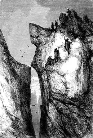 Hubo que salvar de un salto despeñaderos anchos y profundos