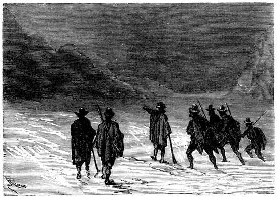 La caravana, a pesar de su valor, sentía agotarse sus fuerzas.