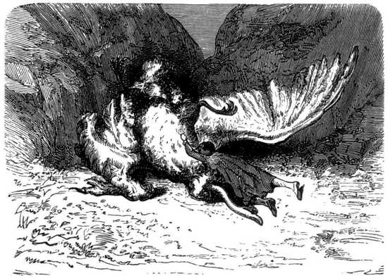 Cuando llegaron, el ave había muerto, y el cuerpo de Roberto desaparecía bajo sus enormes alas.