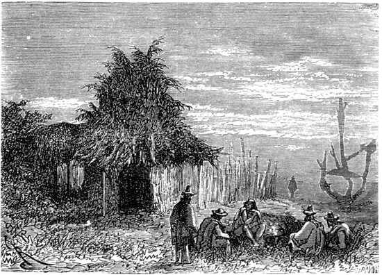 Esta cabaña estaba cerca de un estacada.