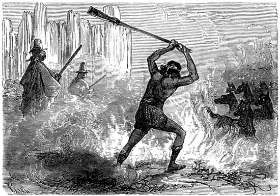 La barrera de fuego exasperó su cólera.