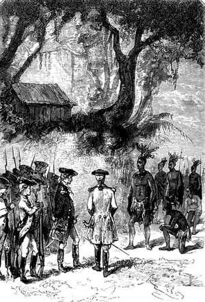 El inmortal marino procuró captarse con buenos tratos las simpatías de los naturales